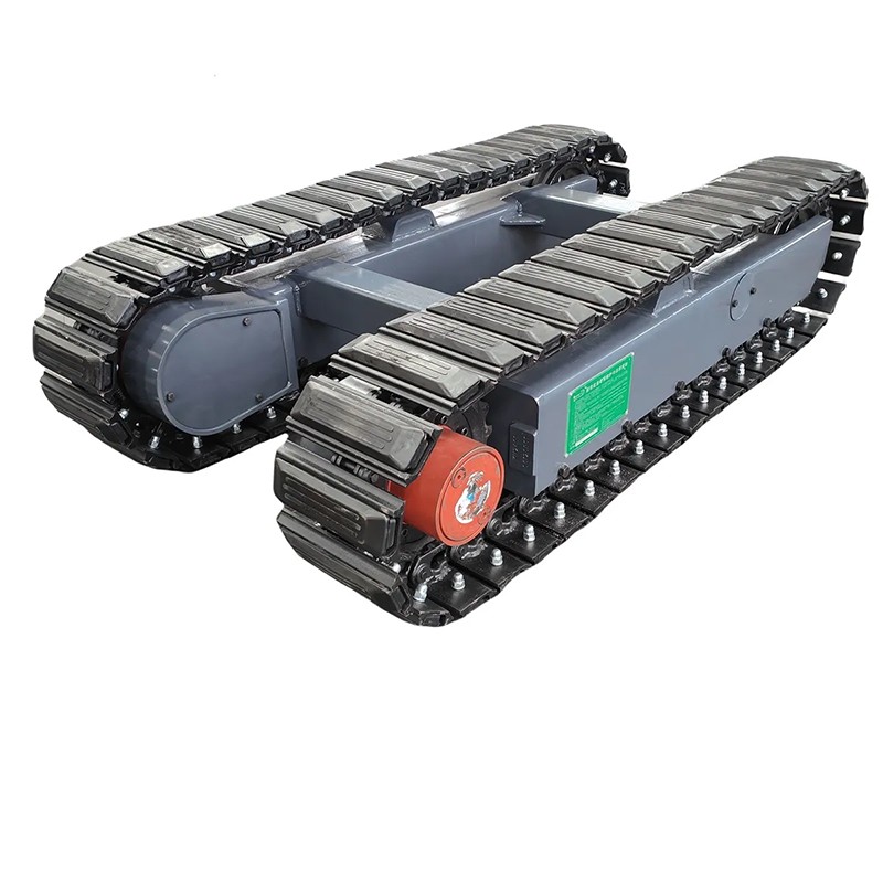 Undercarriage with rubber pads