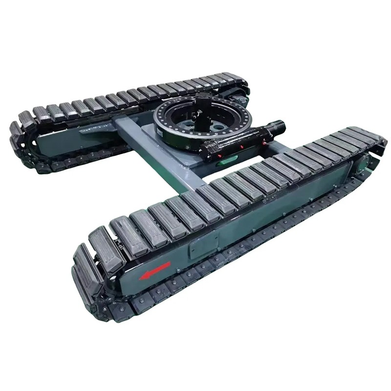 Undercarriage with rubber pads