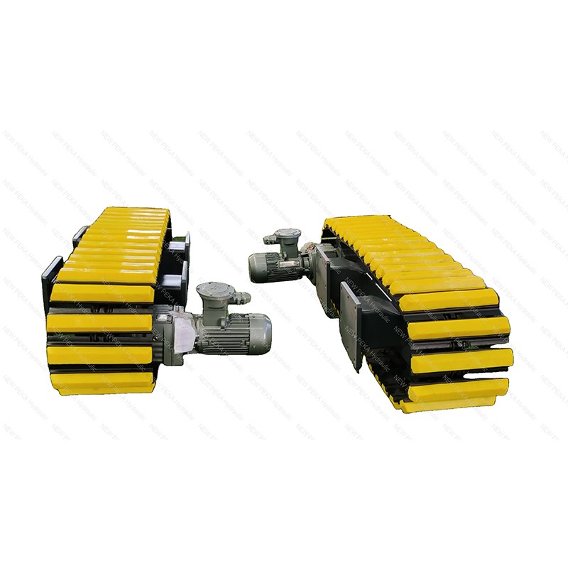 Undercarriage with rubber pads