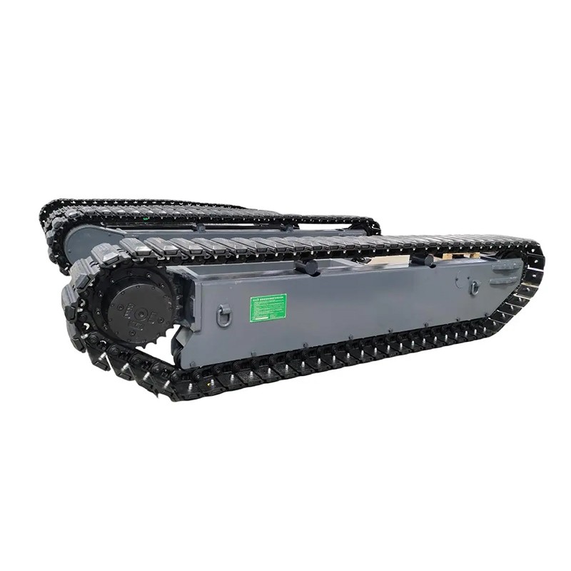 Undercarriage with rubber pads