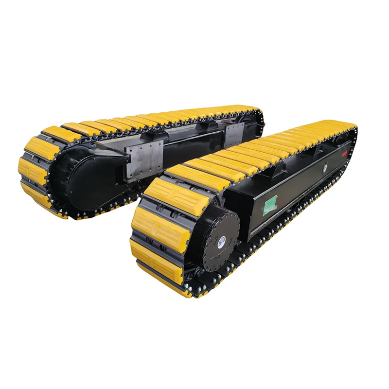Undercarriage with rubber pads