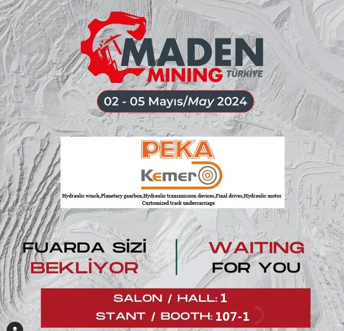 PEKA Hydraulic 's Invitation: Booth E1 107-1, Mining Turkey 2024